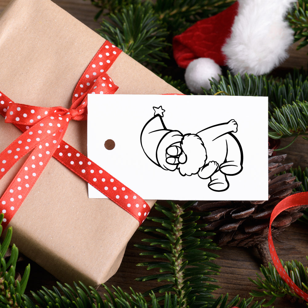 Motivstempel - Nikolaus Weihnachtsmann -  Geschenk - DIY Stempel zum Basteln von Karten, Papier, Stoffen, Holz, Dekoration, Advent, Anhänger