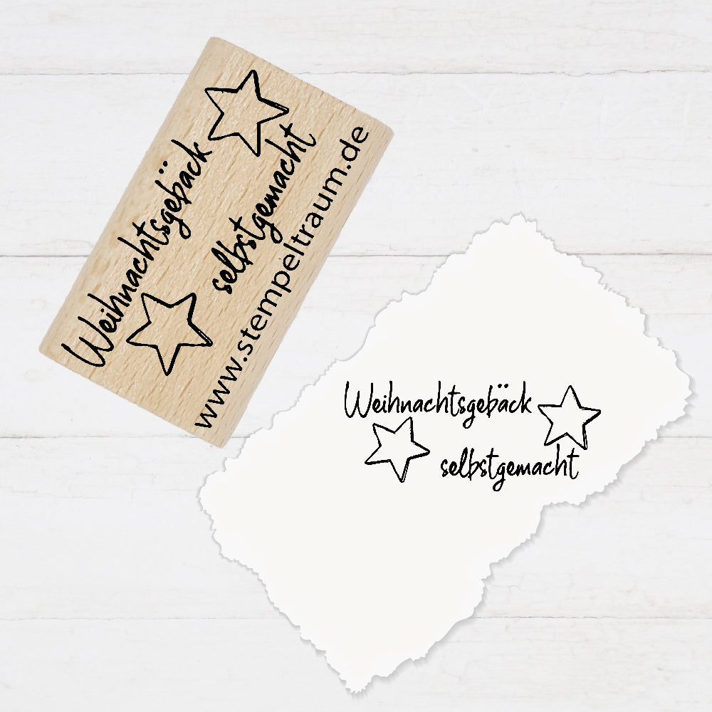 Motivstempel - Weihnachten - Weihnachtsgebäck selbstgemacht, Geschenk - DIY Stempel zum Basteln von Karten, Papier, Stoff, Holz, Dekoration