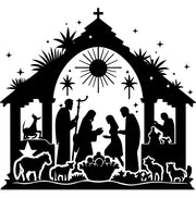 Motivstempel - Weihnachten - Weihnachtskrippe  Geschenk - DIY Stempel zum Basteln von Karten, Papier, Stoff, Holz, Dekoration, Advent, Anhänger