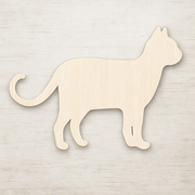 Zauberhafte Streudeko- Katze - aus Pappelholz zum DIY - Basteln, Dekorieren, Verzieren von Geschenken, Karten, Bastelarbeiten, Tischdeko