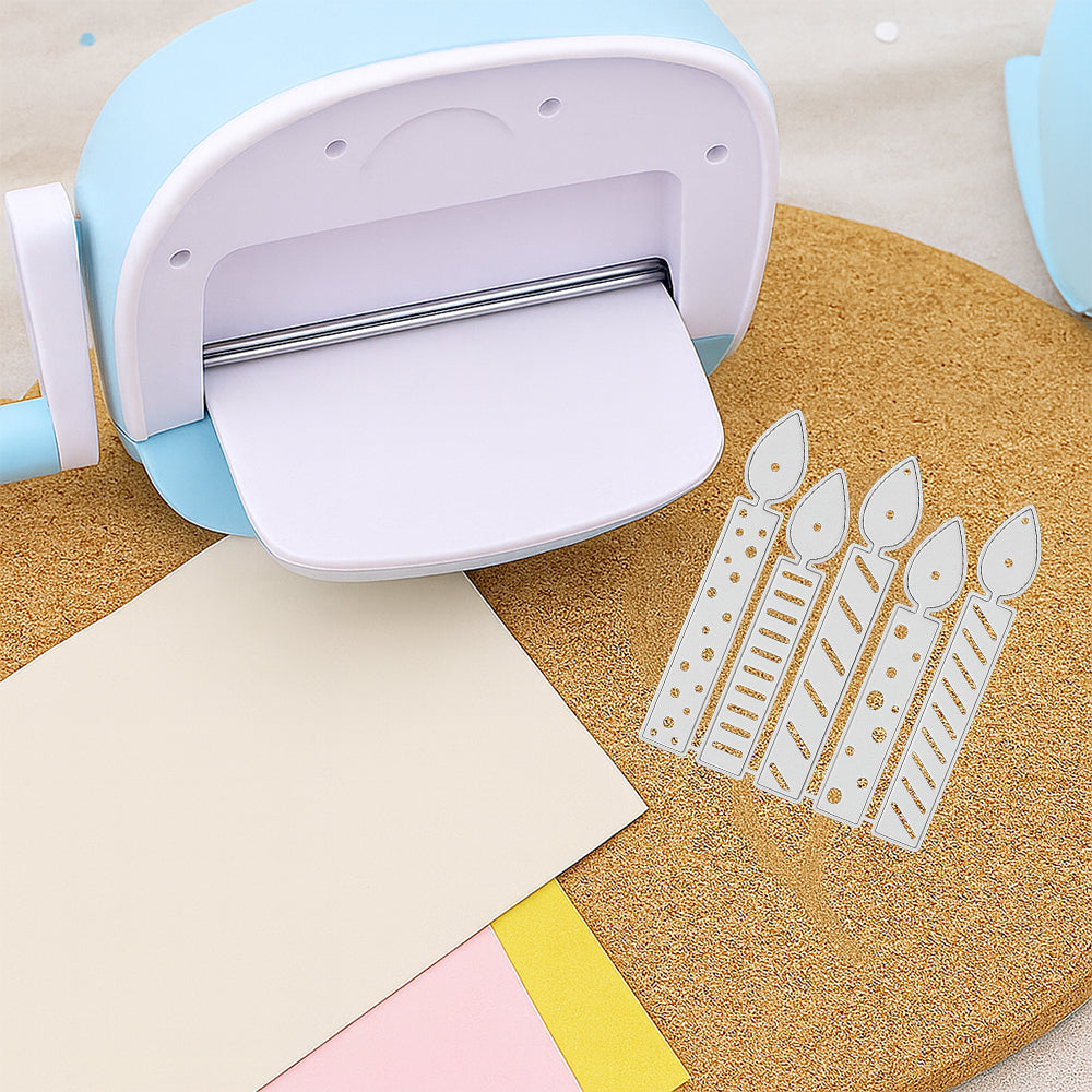 Metall Stanzform Advent Kerzen für Scrapbooking & Karten – Hochwertige DIY Schablone aus Kohlenstoffstahl für Papier, Filz & Bastelprojekte