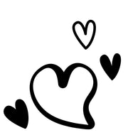 Stempidoo - Maxi Mini - Motivstempel - Herzen - Stempel zum Basteln von Karten, DIY, Papier, Stoffen 