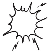 Stempidoo - Maxi Mini - Motivstempel - Comic Icon Splash - Stempel zum Basteln von Karten, DIY, Papier, Stoffen 