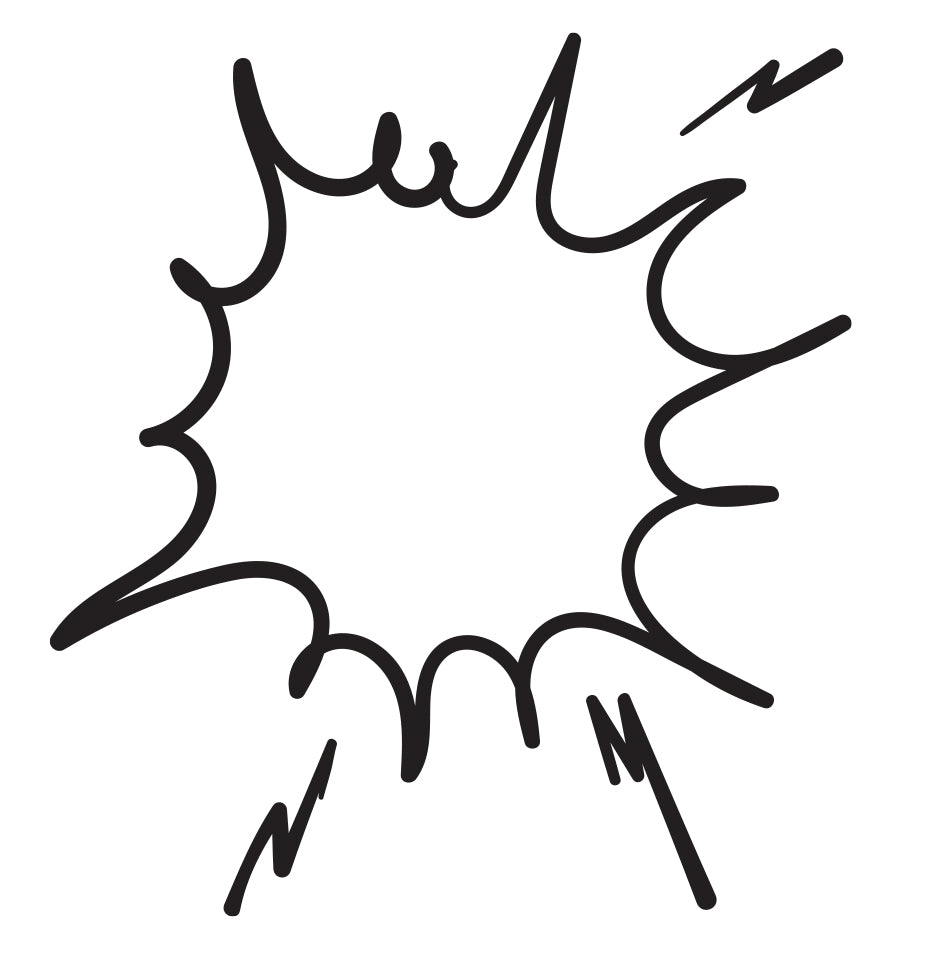 Stempidoo - Maxi Mini - Motivstempel - Comic Icon Splash - Stempel zum Basteln von Karten, DIY, Papier, Stoffen 