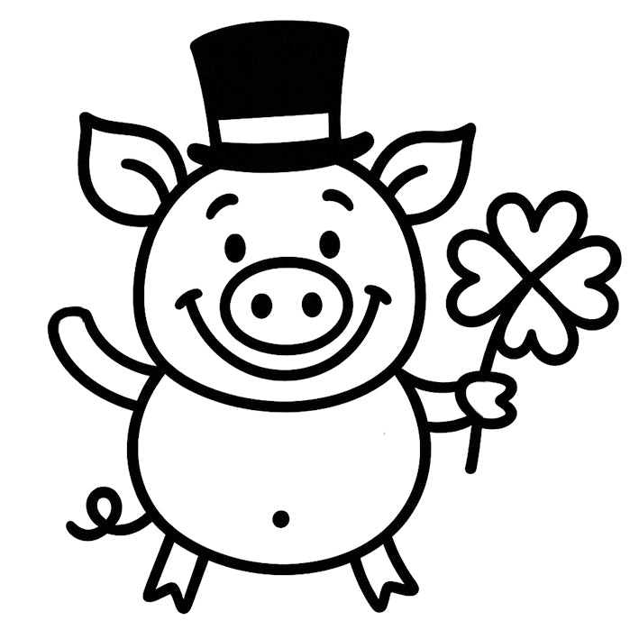 Stempidoo - Maxi Mini - Motivstempel - Glücksschwein - Stempel zum Basteln von Karten, DIY, Papier, Stoffen