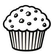 Stempidoo - Maxi Mini - Motivstempel - Muffin - Stempel zum Basteln von Karten, DIY, Papier, Stoffen