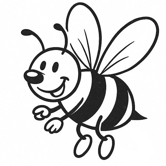 Stempidoo - Maxi Mini - Motivstempel - Biene - Stempel zum Basteln von Karten, DIY, Papier, Stoffen