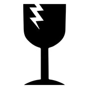 Stempidoo - Maxi Mini - Motivstempel - Fracht Symbol - Fragil - Stempel für Büro oder zum Basteln von Karten, DIY, Papier, Stoffen