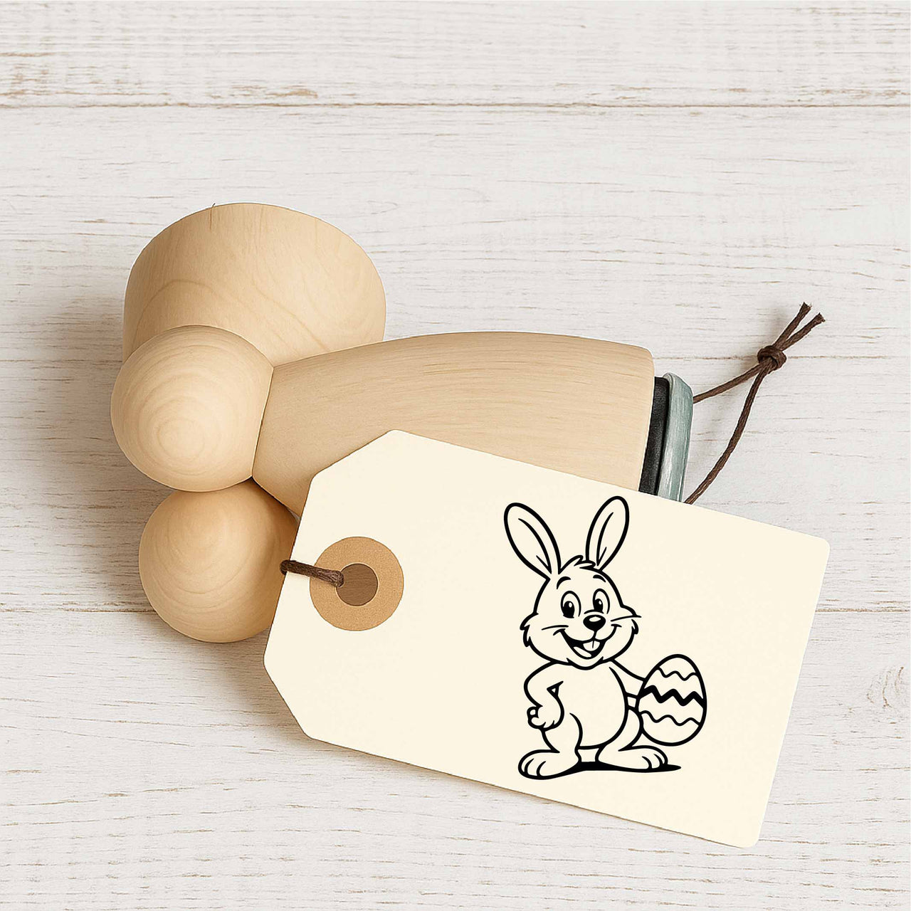 Stempidoo - Maxi Mini - Motivstempel - Ostern - Osterhase mit Ei - Stempel für Büro oder zum Basteln von Karten, DIY, Papier, Stoffen