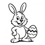 Stempidoo - Maxi Mini - Motivstempel - Ostern - Osterhase mit Ei - Stempel für Büro oder zum Basteln von Karten, DIY, Papier, Stoffen