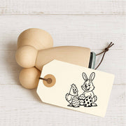 Stempidoo - Maxi Mini - Motivstempel - Ostern - Osterhase mit Huhn - Stempel zum Basteln von Karten, DIY, Papier, Stoffen 