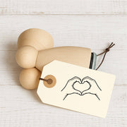 Stempidoo - Maxi Mini - Motivstempel - Herzhände - Hände die ein Herz formen - Stempel zum Basteln von Karten, DIY, Papier, Stoffen