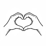 Stempidoo - Maxi Mini - Motivstempel - Herzhände - Hände die ein Herz formen - Stempel zum Basteln von Karten, DIY, Papier, Stoffen