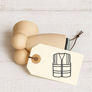 Stempidoo - Maxi Mini - Motivstempel - Symbol - Warnschutzweste - Stempel zum Basteln von Karten, DIY, Papier, Stoffen, Arbeit, Beruf, Büro 