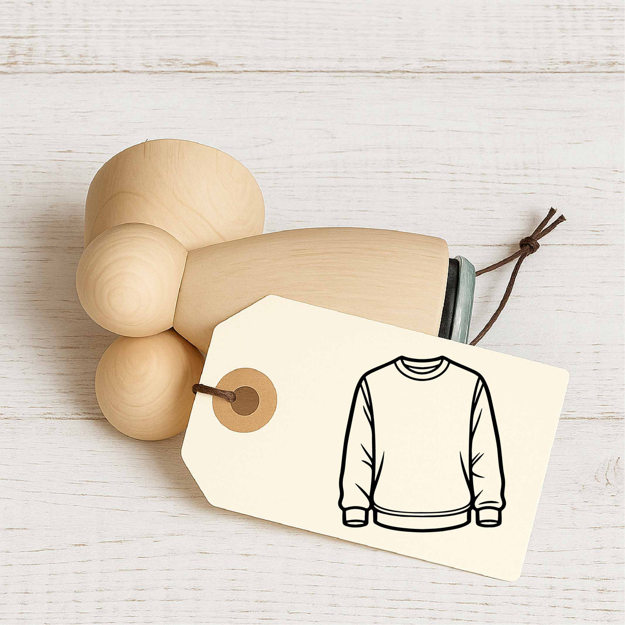 Stempidoo - Maxi Mini - Motivstempel - Symbol - Pullover - Stempel zum Basteln von Karten, DIY, Papier, Stoffen, Arbeit, Beruf, Büro