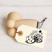 Stempidoo - Maxi Mini - Motivstempel - Symbol - rockabilly style - Würfel - Stempel zum Basteln von Karten, DIY, Papier, Stoffen, Scrapbooking