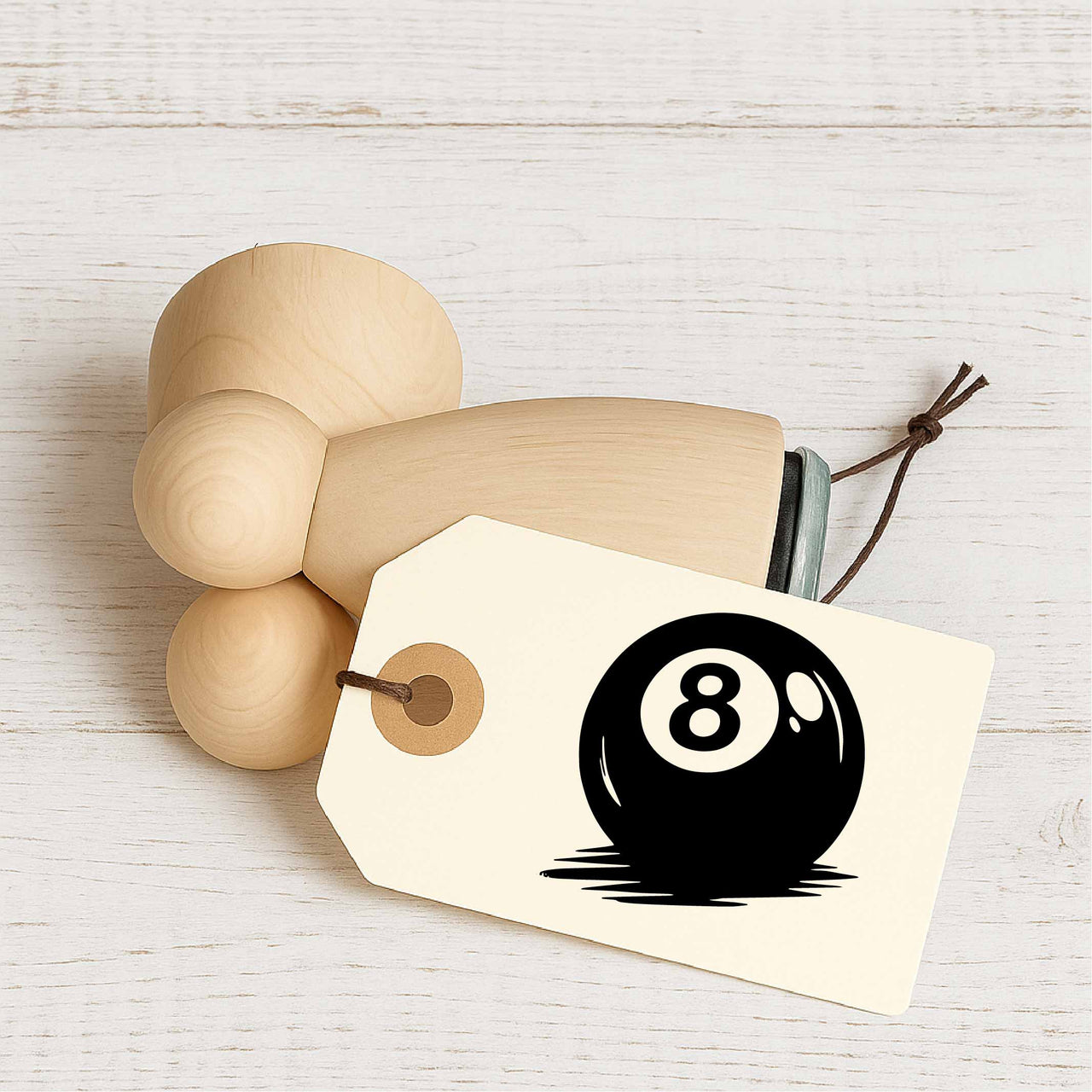 Stempidoo - Maxi Mini - Motivstempel - Symbol - rockabilly style - Eightball - Stempel zum Basteln von Karten, DIY, Papier, Stoffen, Scrapbooking 