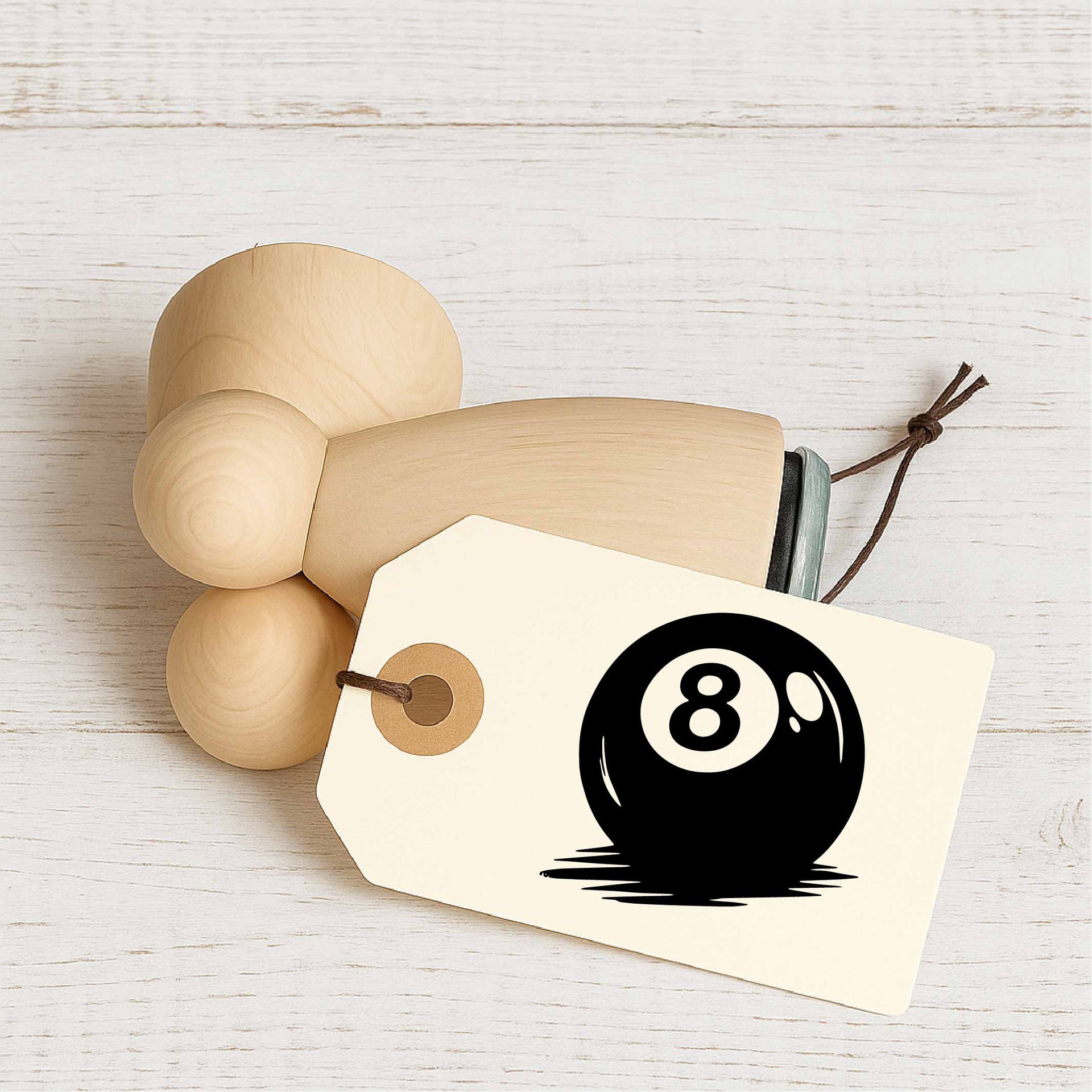 Stempidoo - Maxi Mini - Motivstempel - Symbol - rockabilly style - Eightball - Stempel zum Basteln von Karten, DIY, Papier, Stoffen, Scrapbooking 