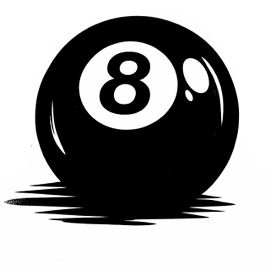 Stempidoo - Maxi Mini - Motivstempel - Symbol - rockabilly style - Eightball - Stempel zum Basteln von Karten, DIY, Papier, Stoffen, Scrapbooking 