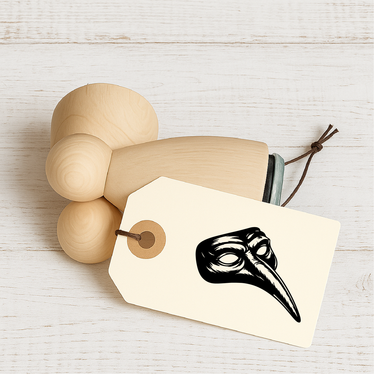 Stempidoo - Maxi Mini - Motivstempel - Venezianische Pestdoktor Maske - Stempel zum Basteln von Karten, DIY, Papier, Stoffen, Scrapbooking