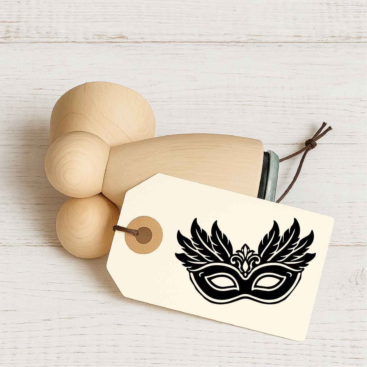 Stempidoo - Maxi Mini - Motivstempel - Venezianische Maske - Stempel zum Basteln von Karten, DIY, Papier, Stoffen, Scrapbooking 