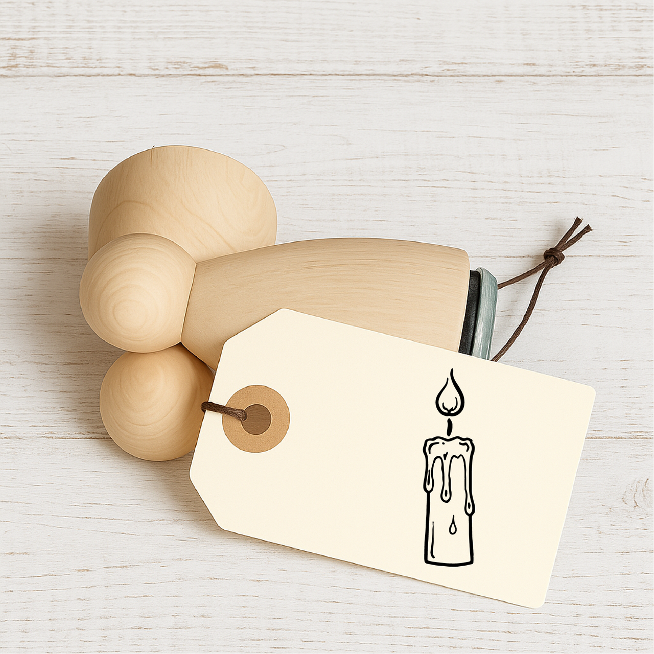 Stempidoo - Maxi Mini - Motivstempel - Kerze - Stempel zum Basteln von Karten, DIY, Papier, Stoffen, Scrapbooking 