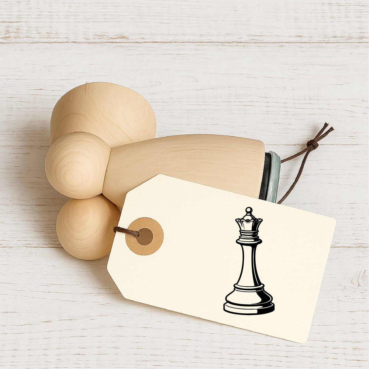 Stempidoo - Maxi Mini - Motivstempel - Schachfigur Dame - Stempel zum Basteln von Karten, DIY, Papier, Stoffen, Scrapbooking