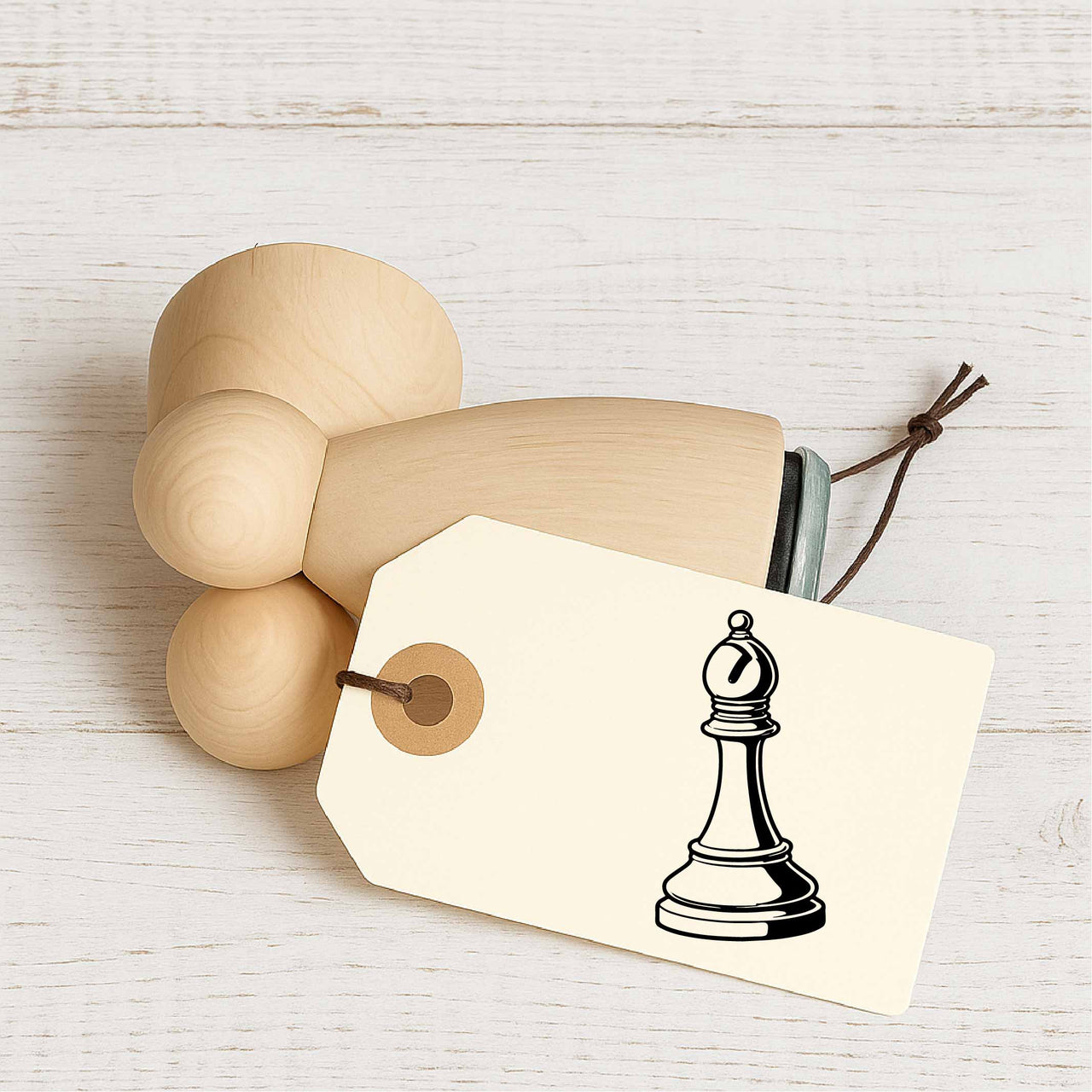 Stempidoo - Maxi Mini - Motivstempel - Schachfigur Läufer - Stempel zum Basteln von Karten, DIY, Papier, Stoffen, Scrapbooking 