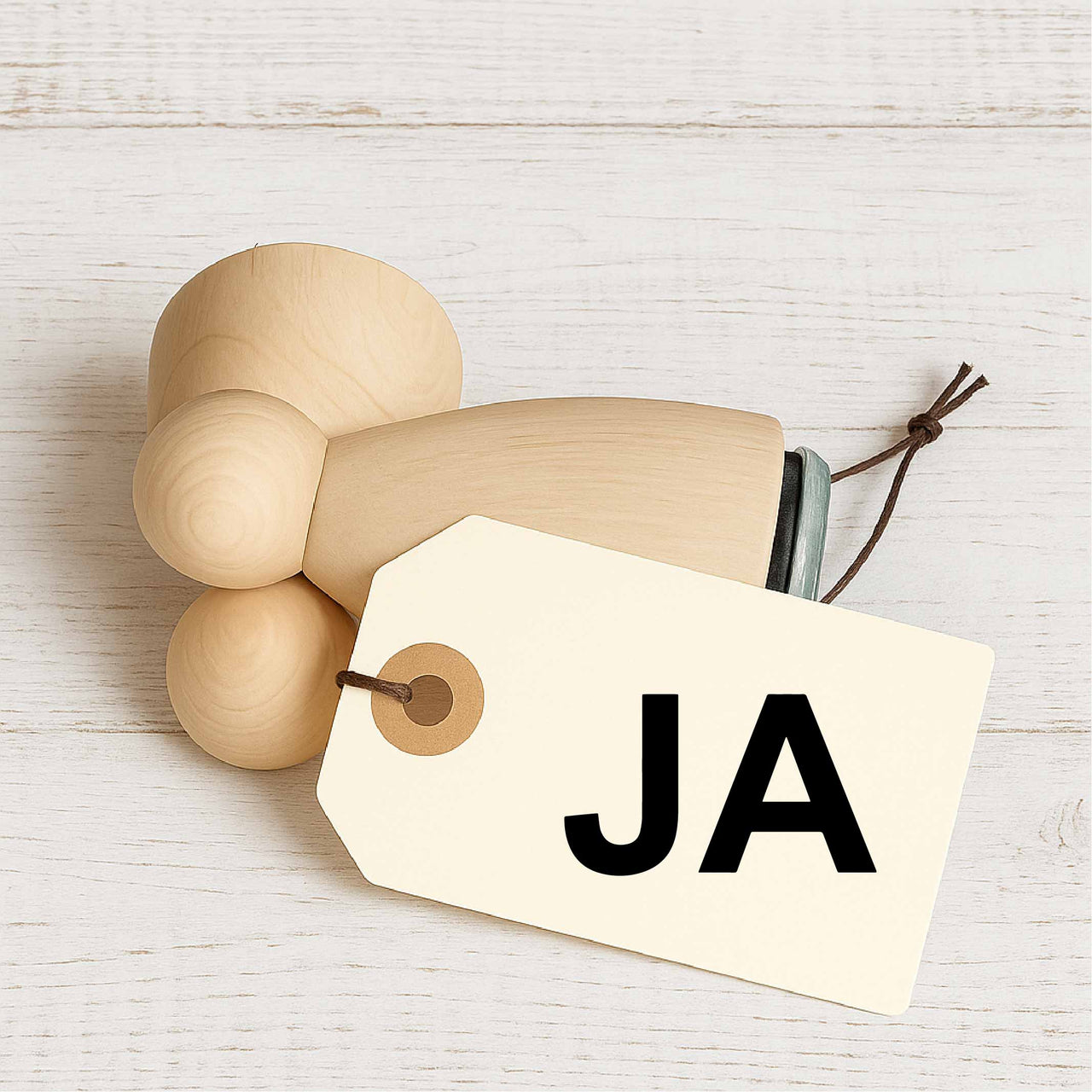 Stempidoo - Maxi Mini - Textstempel - JA - Stempel für Schule , Beruf zum Basteln von Karten, DIY, Papier, Stoffen, Scrapbooking