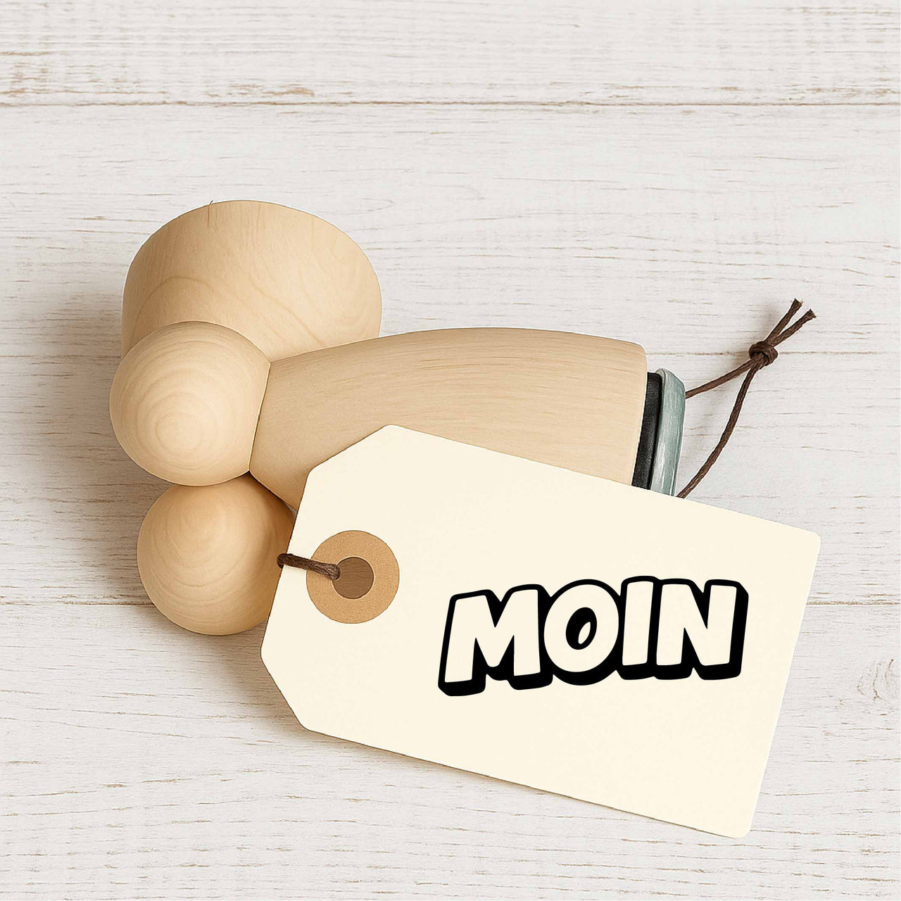 Stempidoo - Maxi Mini - Textstempel - MOIN - Stempel für Fun, Party , Beruf oder zum Basteln von Karten, DIY, Papier, Stoffen, Scrapbooking