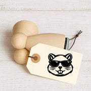 Stempidoo - Maxi Mini - Motivstempel - Cool Hamster mit Sonnenbrille- Stempel für Fun, Party & Beruf oder zum Basteln von Karten, DIY, Papier, Stoffen, Scrapbooking 