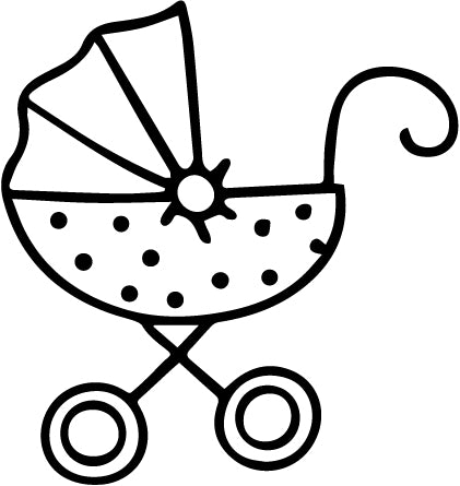 Stempidoo - Maxi Mini - Motivstempel - Kinderwagen  - Stempel zum Basteln von Karten, DIY, Papier, Stoffen (Kopie)