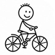 Stempidoo Ministempel Strichfigur - Junge auf Rad 