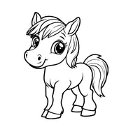 Stempidoo - Maxi Mini - Motivstempel - Pony - Stempel zum Basteln von Karten, DIY, Papier, Stoffen 