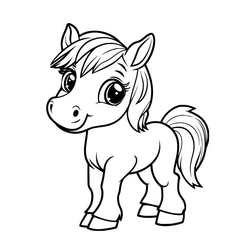 Stempidoo - Maxi Mini - Motivstempel - Pony - Stempel zum Basteln von Karten, DIY, Papier, Stoffen 