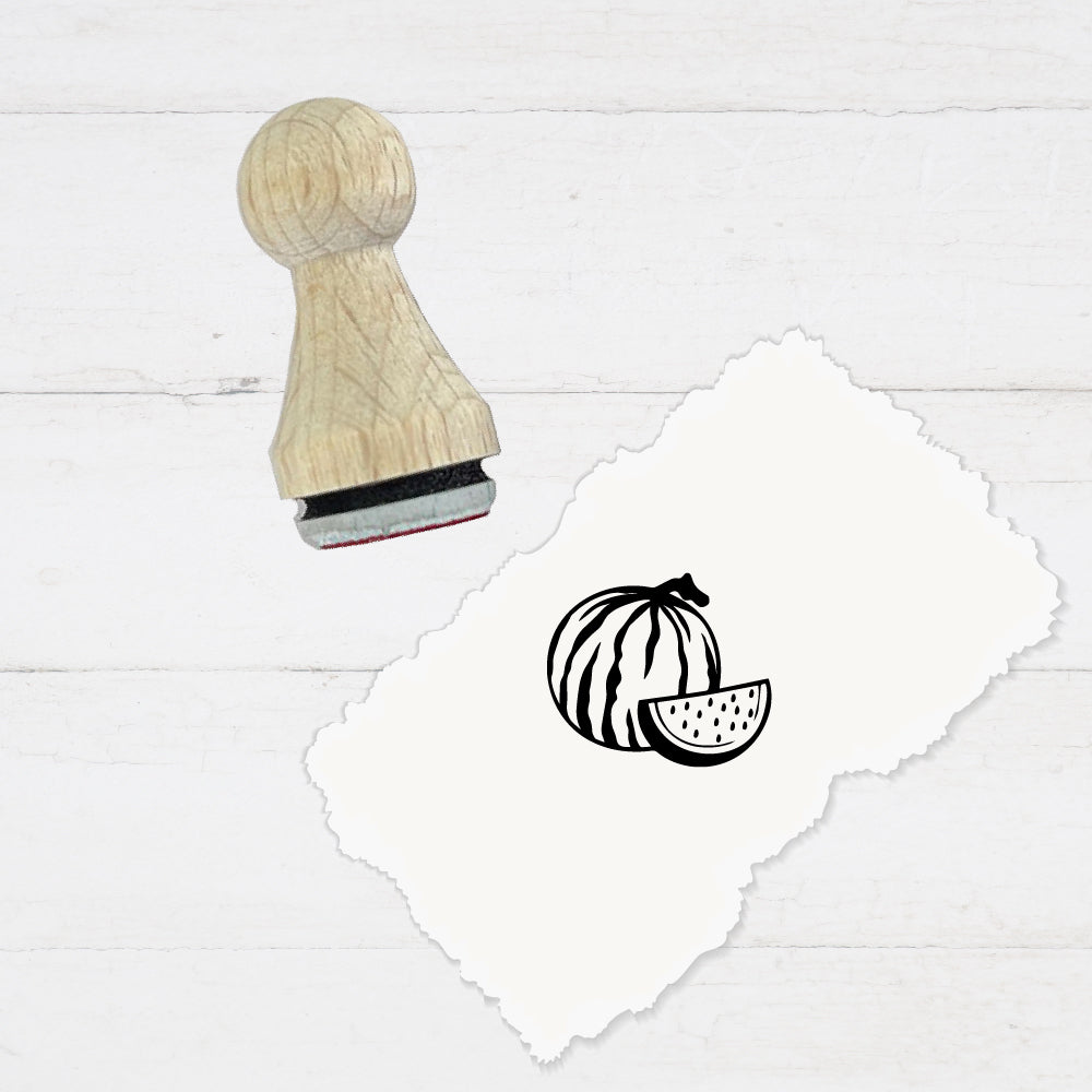 Ministempel - Motivstempel - Melone - Obst - Stempel Geschenk - DIY Stempel zum Basteln von Karten, Papier, Stoffen