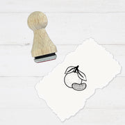 Ministempel - Motivstempel - Mandarine - Obst - Stempel Geschenk - DIY Stempel zum Basteln von Karten, Papier, Stoffen