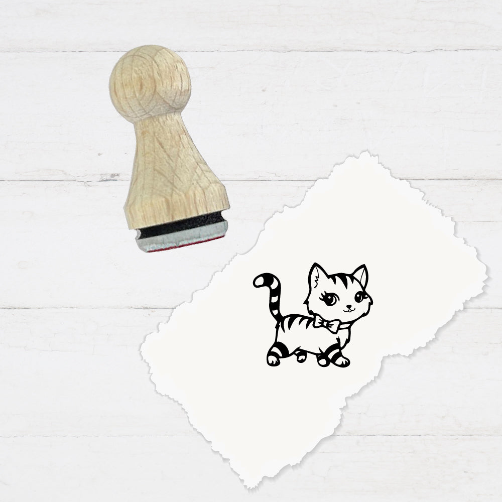 Ministempel - Motivstempel - Katze - Tiere - Stempel Geschenk - DIY Stempel zum Basteln von Karten, Papier, Stoffen