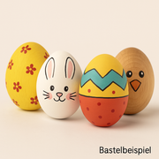 Holzeier mit Halbloch Bohrung aus unbehandeltem Buchenholz – natürliche Deko & nachhaltiges Bastelmaterial