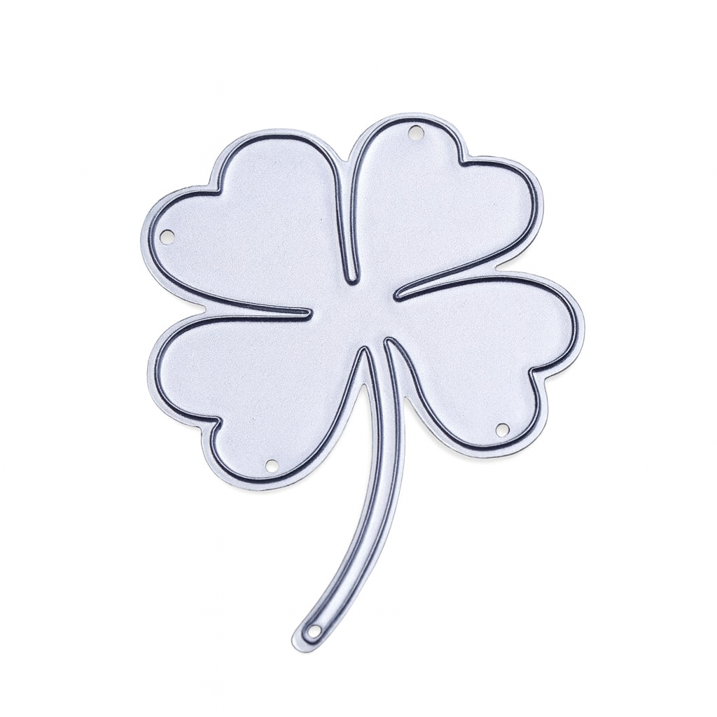 Metall Stanzform Kleeblatt für Scrapbooking & Karten – Hochwertige DIY Schablone aus Kohlenstoffstahl für Papier, Filz & Bastelprojekte