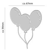 Metall Stanzform Ballons für Scrapbooking & Karten – Hochwertige DIY Schablone aus Kohlenstoffstahl für Papier, Filz & Bastelprojekte