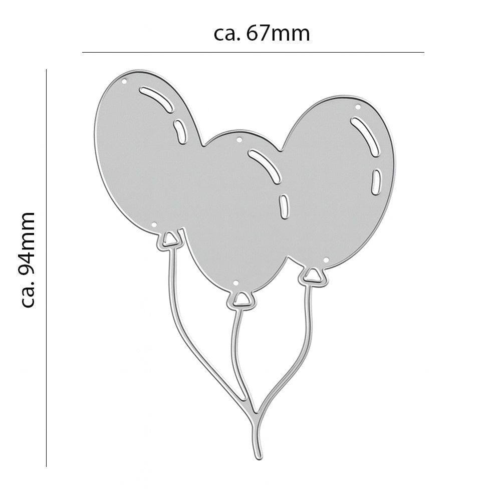 Metall Stanzform Ballons für Scrapbooking & Karten – Hochwertige DIY Schablone aus Kohlenstoffstahl für Papier, Filz & Bastelprojekte