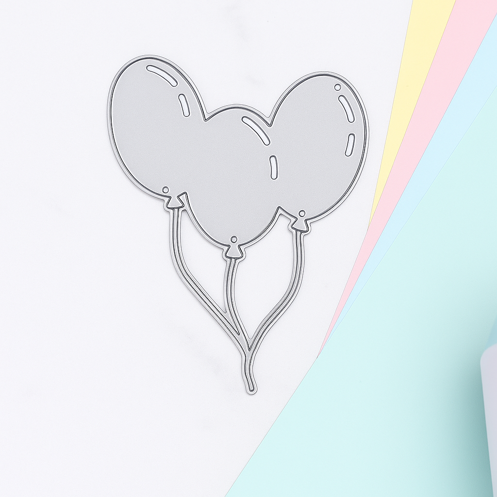 Metall Stanzform Ballons für Scrapbooking & Karten – Hochwertige DIY Schablone aus Kohlenstoffstahl für Papier, Filz & Bastelprojekte
