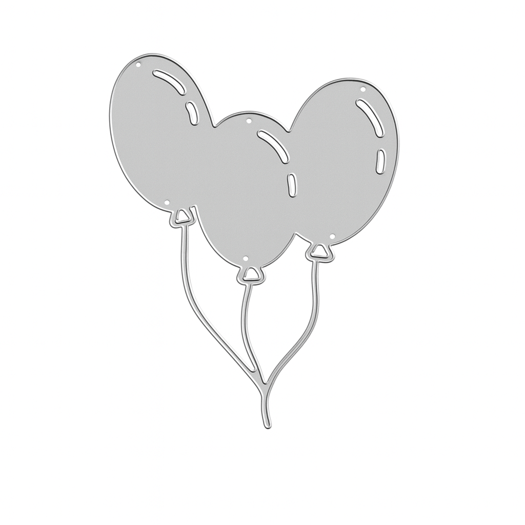 Metall Stanzform Ballons für Scrapbooking & Karten – Hochwertige DIY Schablone aus Kohlenstoffstahl für Papier, Filz & Bastelprojekte