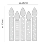 Metall Stanzform Advent Kerzen für Scrapbooking & Karten – Hochwertige DIY Schablone aus Kohlenstoffstahl für Papier, Filz & Bastelprojekte