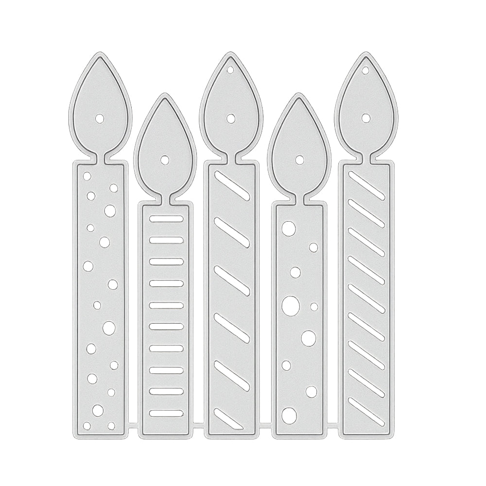 Metall Stanzform Advent Kerzen für Scrapbooking & Karten – Hochwertige DIY Schablone aus Kohlenstoffstahl für Papier, Filz & Bastelprojekte