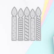 Metall Stanzform Advent Kerzen für Scrapbooking & Karten – Hochwertige DIY Schablone aus Kohlenstoffstahl für Papier, Filz & Bastelprojekte