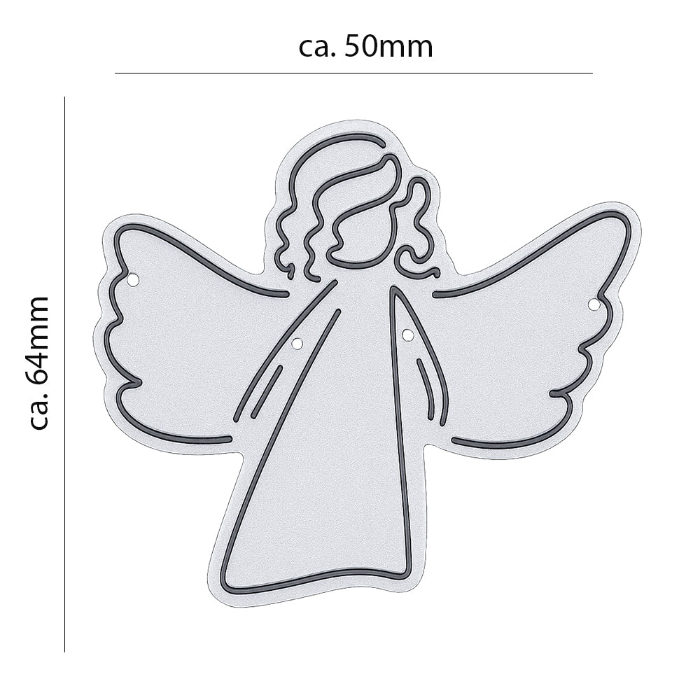 Metall Stanzform Advent Engel für Scrapbooking & Karten – Hochwertige DIY Schablone aus Kohlenstoffstahl für Papier, Filz & Bastelprojekte
