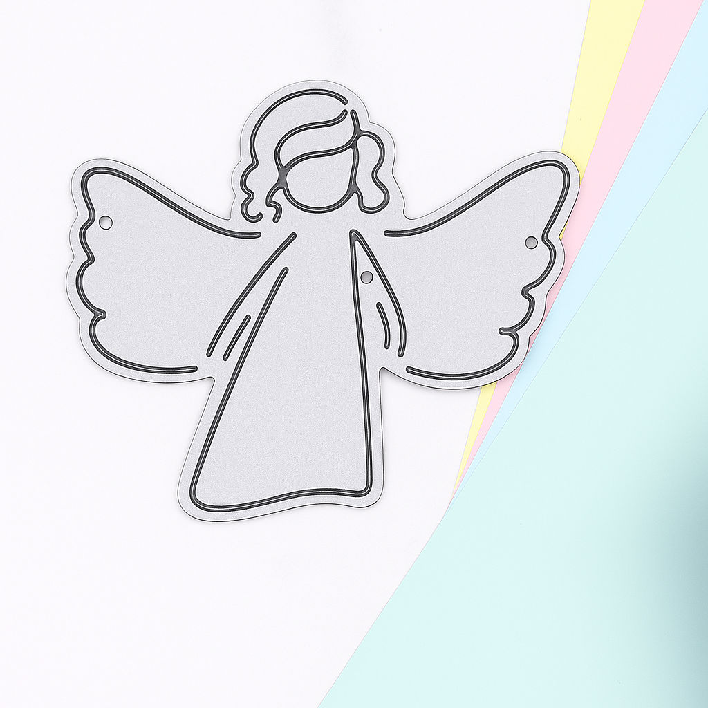 Metall Stanzform Advent Engel für Scrapbooking & Karten – Hochwertige DIY Schablone aus Kohlenstoffstahl für Papier, Filz & Bastelprojekte