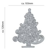 Metall Stanzform Advent Christbaum für Scrapbooking & Karten – Hochwertige DIY Schablone aus Kohlenstoffstahl für Papier, Filz & Bastelprojekte